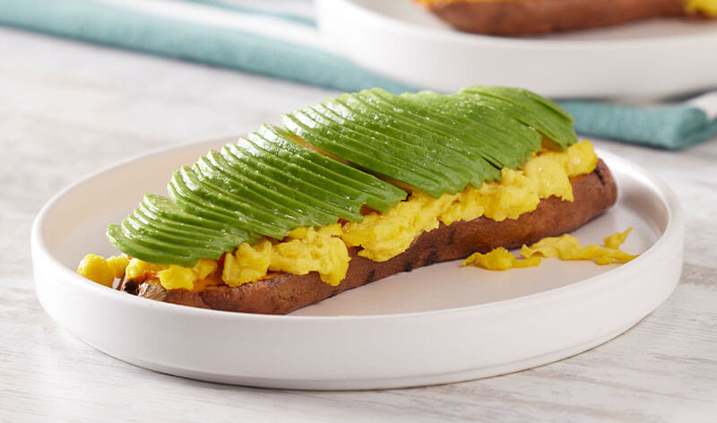Sweet Potato Avocado “Toast” With Egg