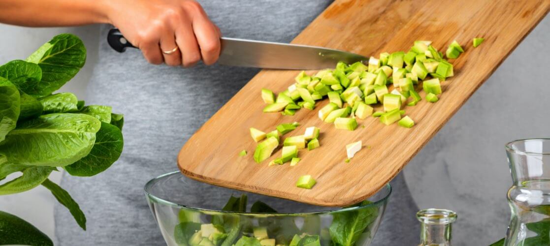 Diced Avocado Add diced avocado to your salad